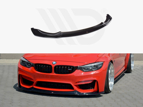 Maxton Design Gloss Black Front Splitter V.1 BMW M3 F80 (2014-2019)