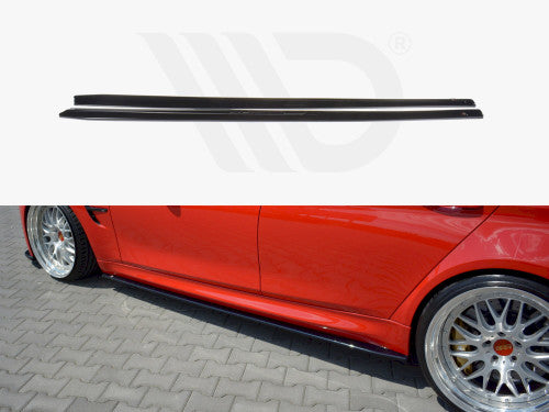 Maxton Design Gloss Black Side Skirts Diffusers V.1 BMW M3 F80 (2014-18)