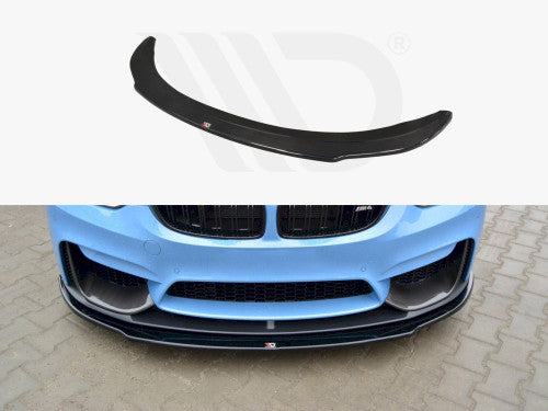 Maxton Design Gloss Black Front Splitter BMW M4 F82 M-Performance (2014-20)