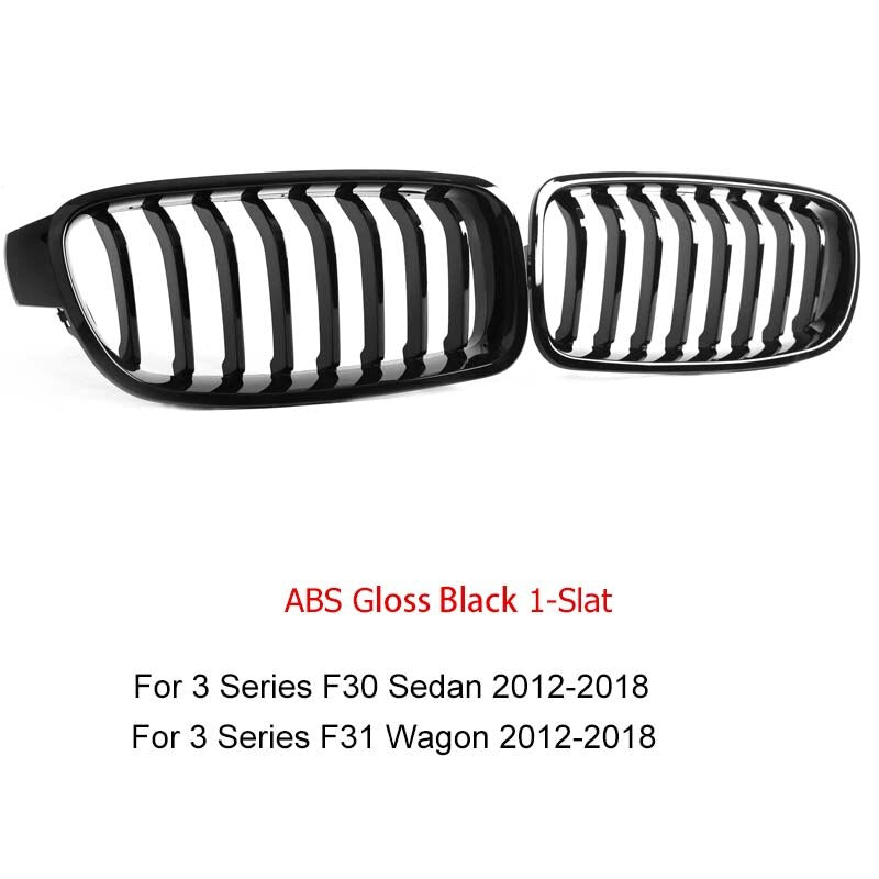 Gloss Black Grill Kidney for BMW 3 Series 2012-2018