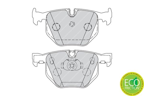 Ferodo Premier Eco Friction Fdb1673 Brake Pad Set For Bmw 7 (E65, E66, E67) Prepared For Wear Indicator, With Piston Clip, Without Accessories