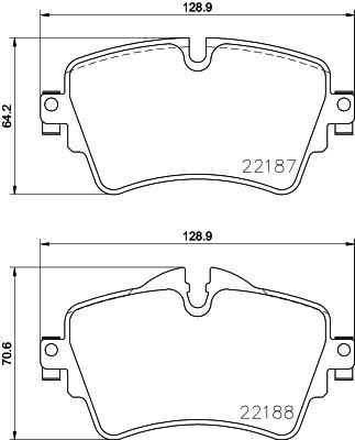 Hella 8DB 355 023-091 Brake Pad Set Prepared For Wear Indicator, With Brake Caliper Screws