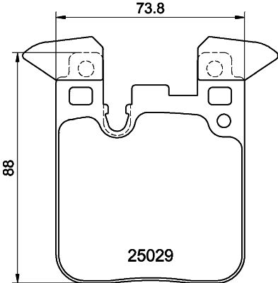 Hella 8DB 355 021-341 Brake Pad Set Prepared For Wear Indicator, With Counterweights