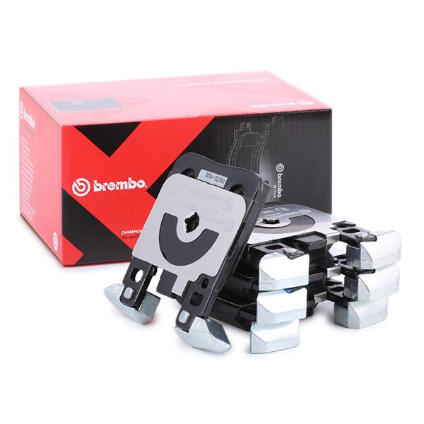 Brembo P 06 087X Brake Pad Set Prepared For Wear Indicator, With Anti-Squeak Plate, With Counterweights