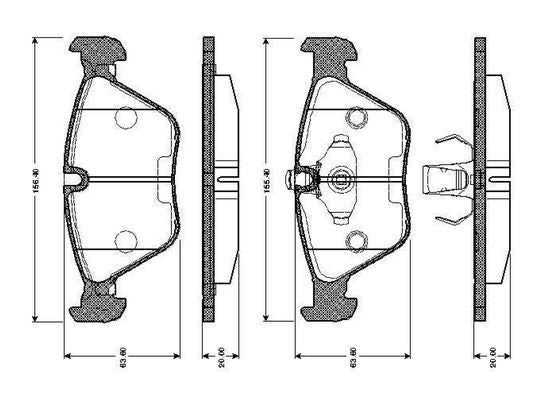 Bosch 0986Tb2153 Brake Pad Set Excl. Wear Warning Contact, With Accessories
